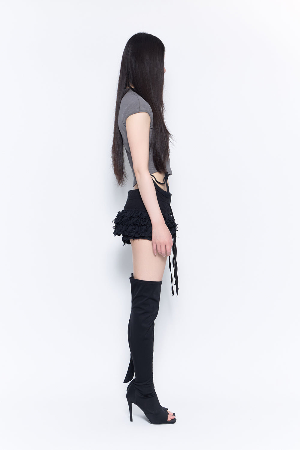frill cascade skirt
