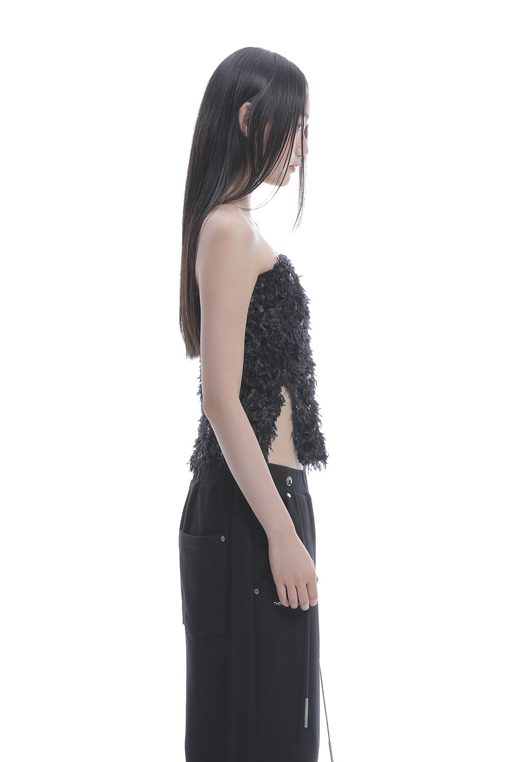 S fur sequins camisole