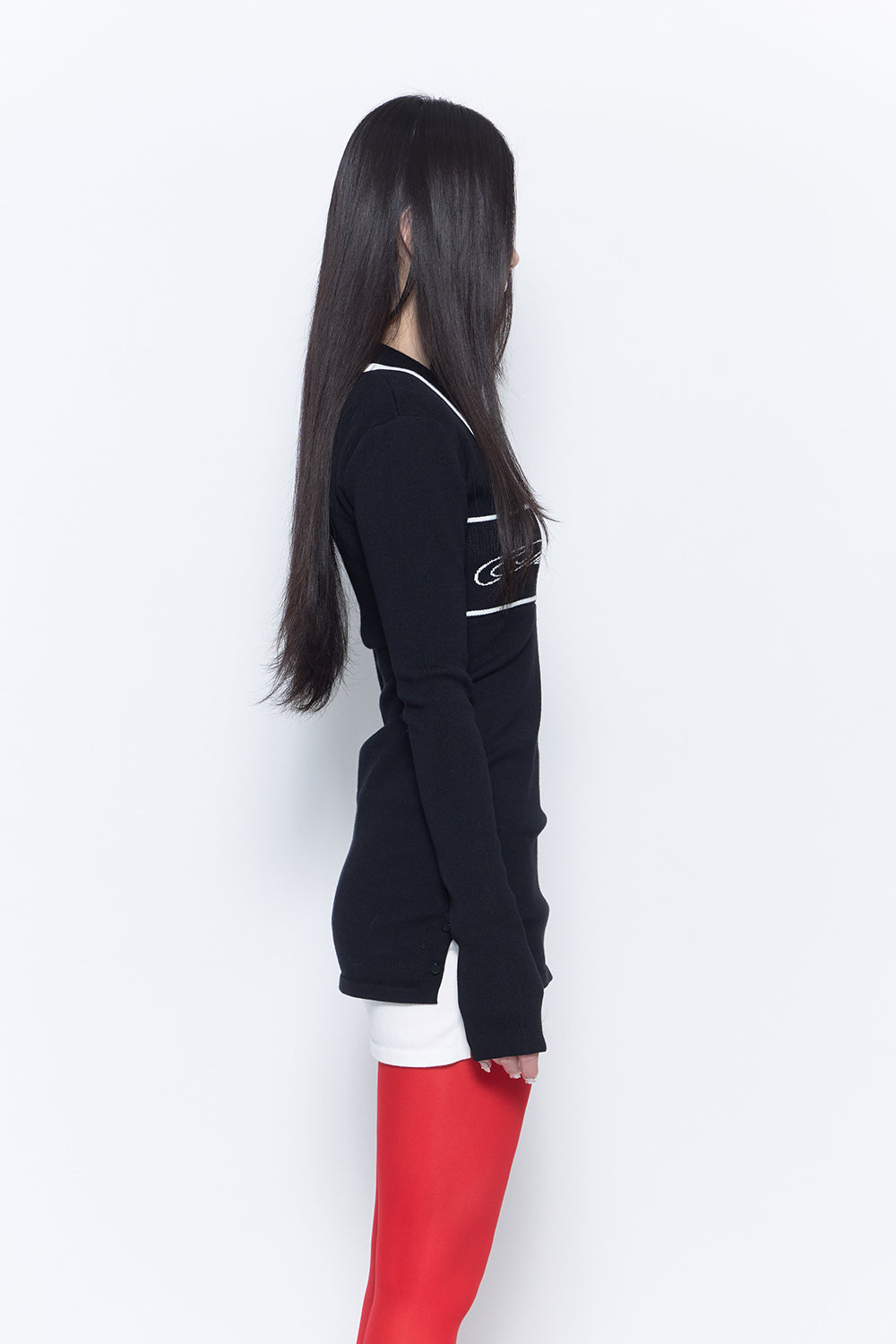 script knit dress mini