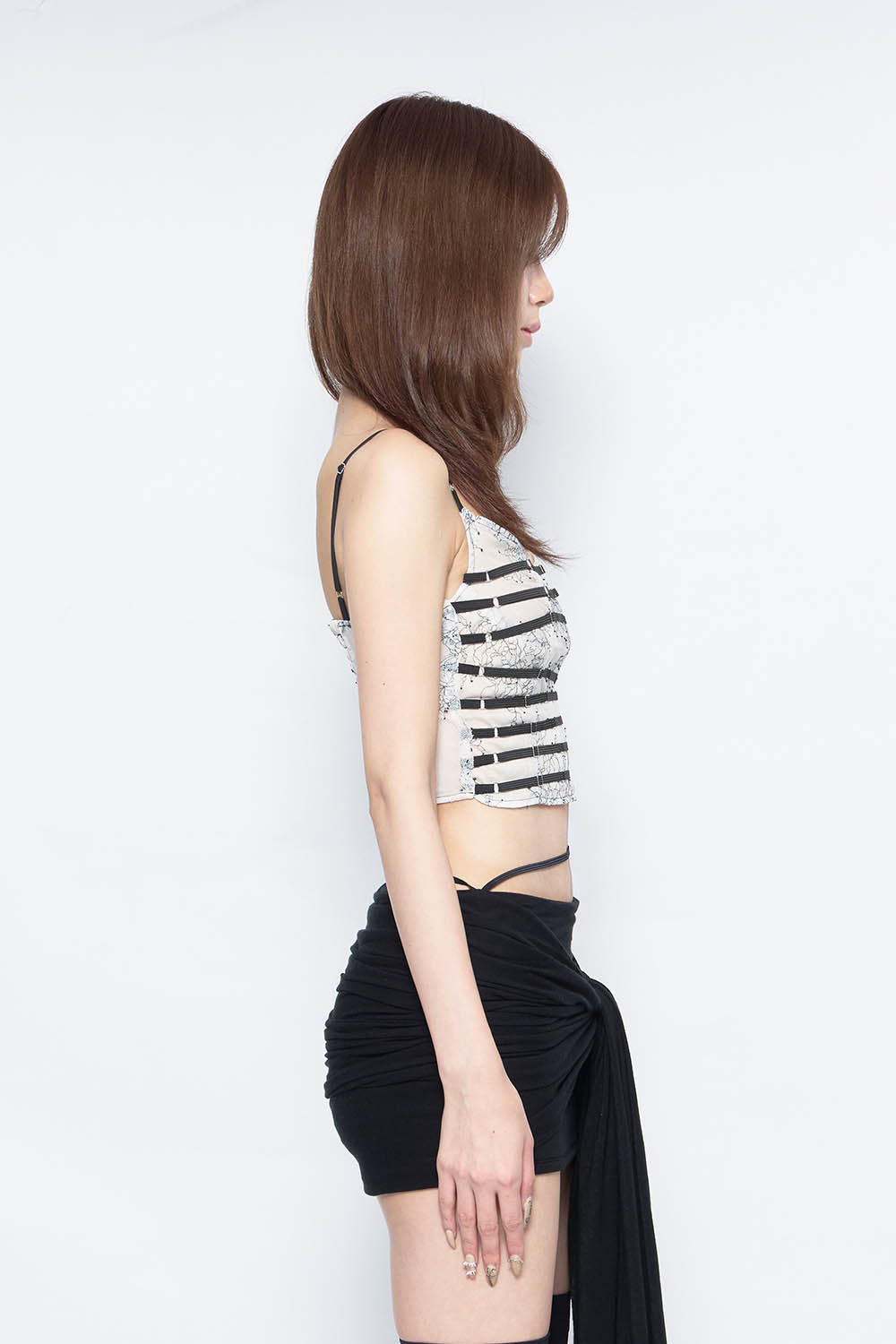 トップス S flower taped camisole theredthread THEREDTHREAD / ザレッドスレッド】S flower taped camisole