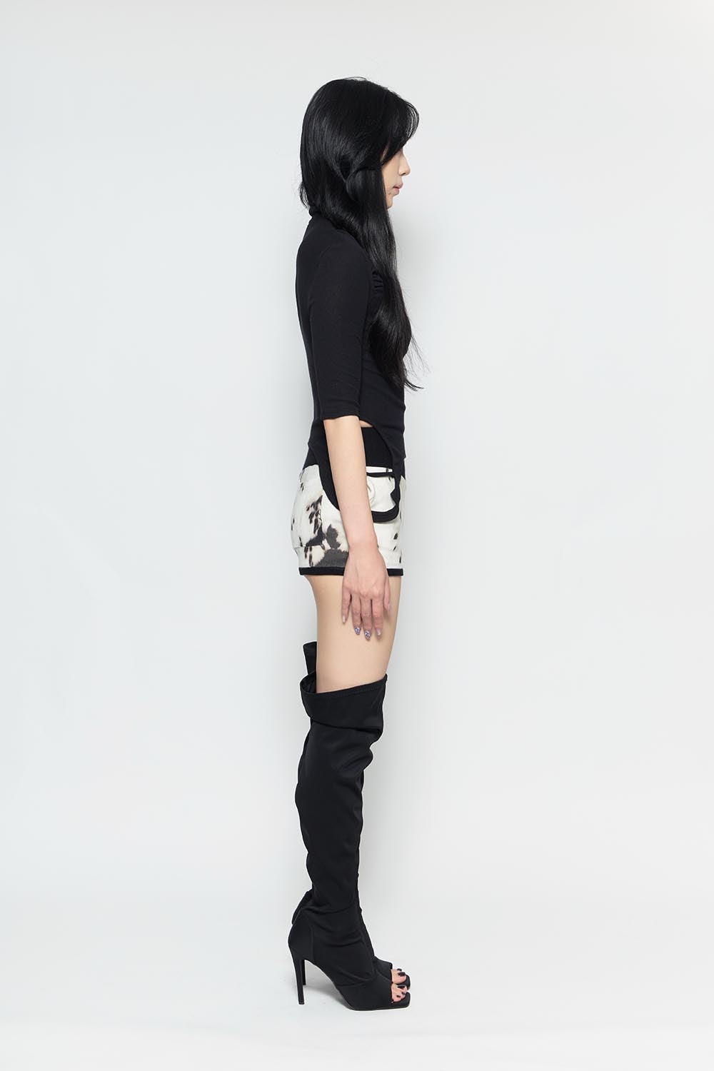 S dalmation knit shorts