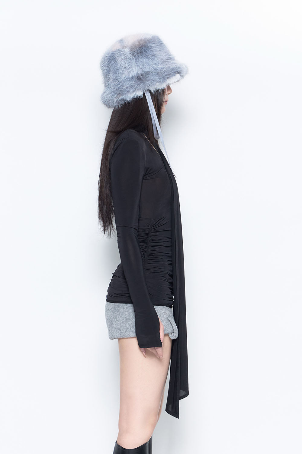 S asymmetric drape tops