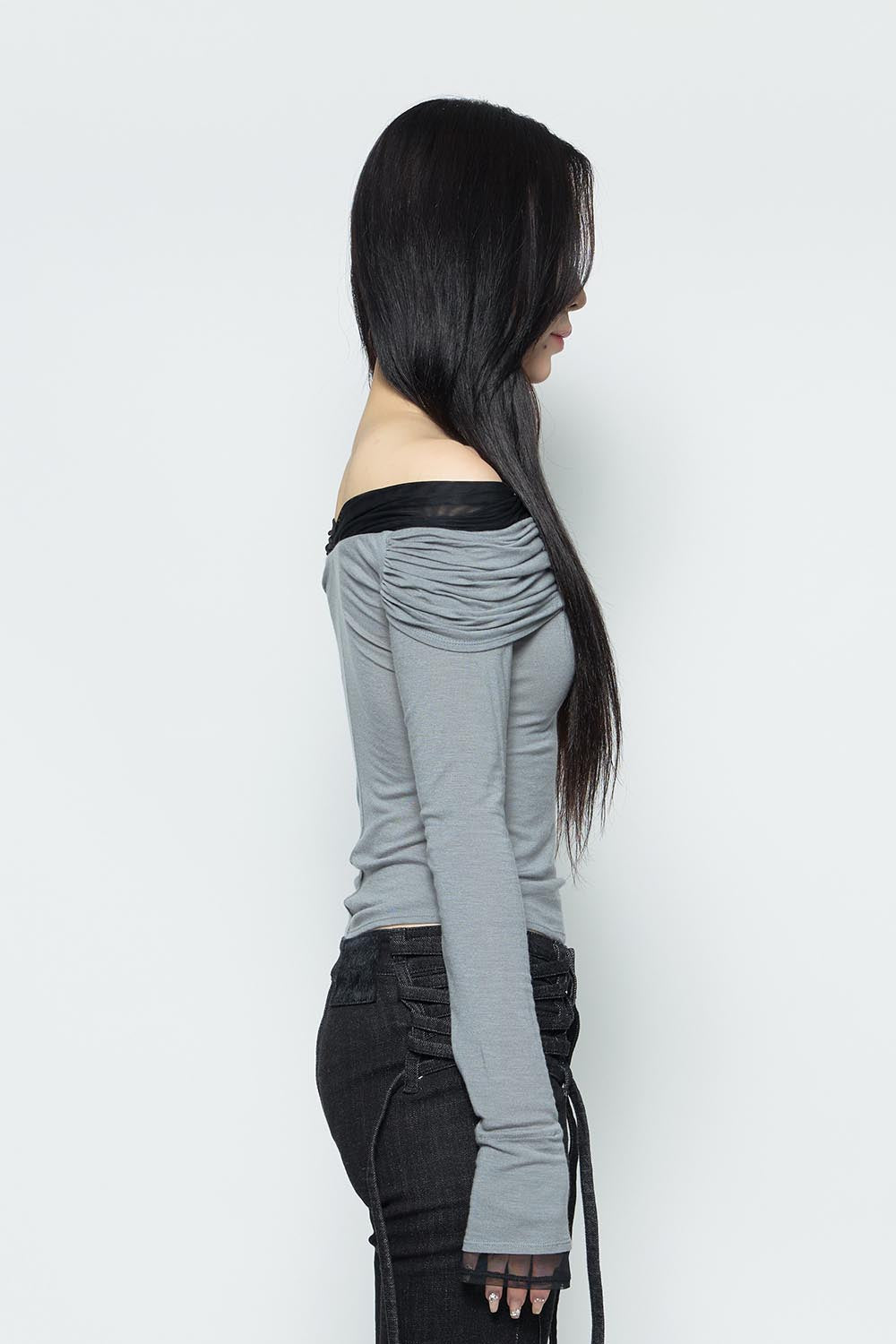 S twist off shoulder tops