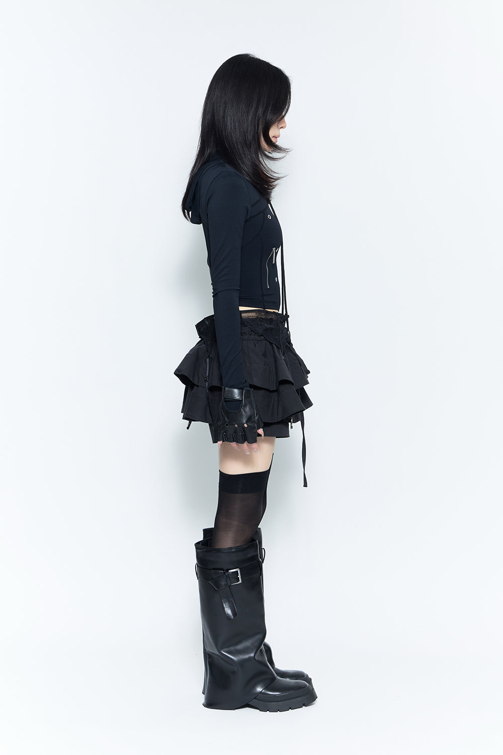 スカート the red thread airy tiered skirt mini THEREDTHREAD】airy tiered skirt mini