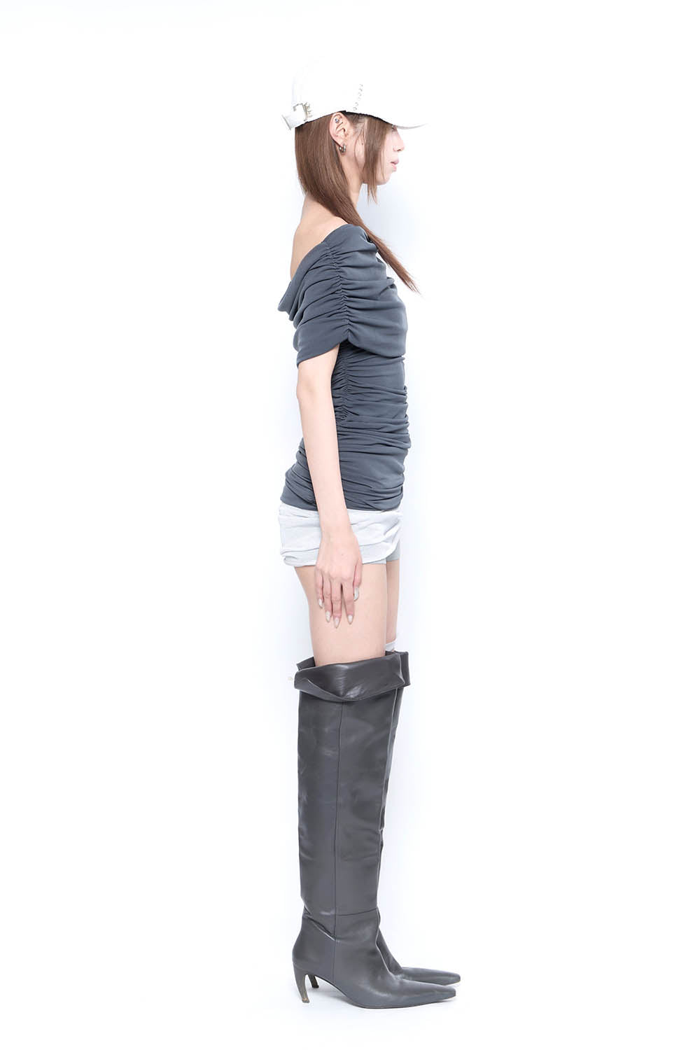 本日限定　theredthread S gather knit shorts theredthread S gather knit shorts