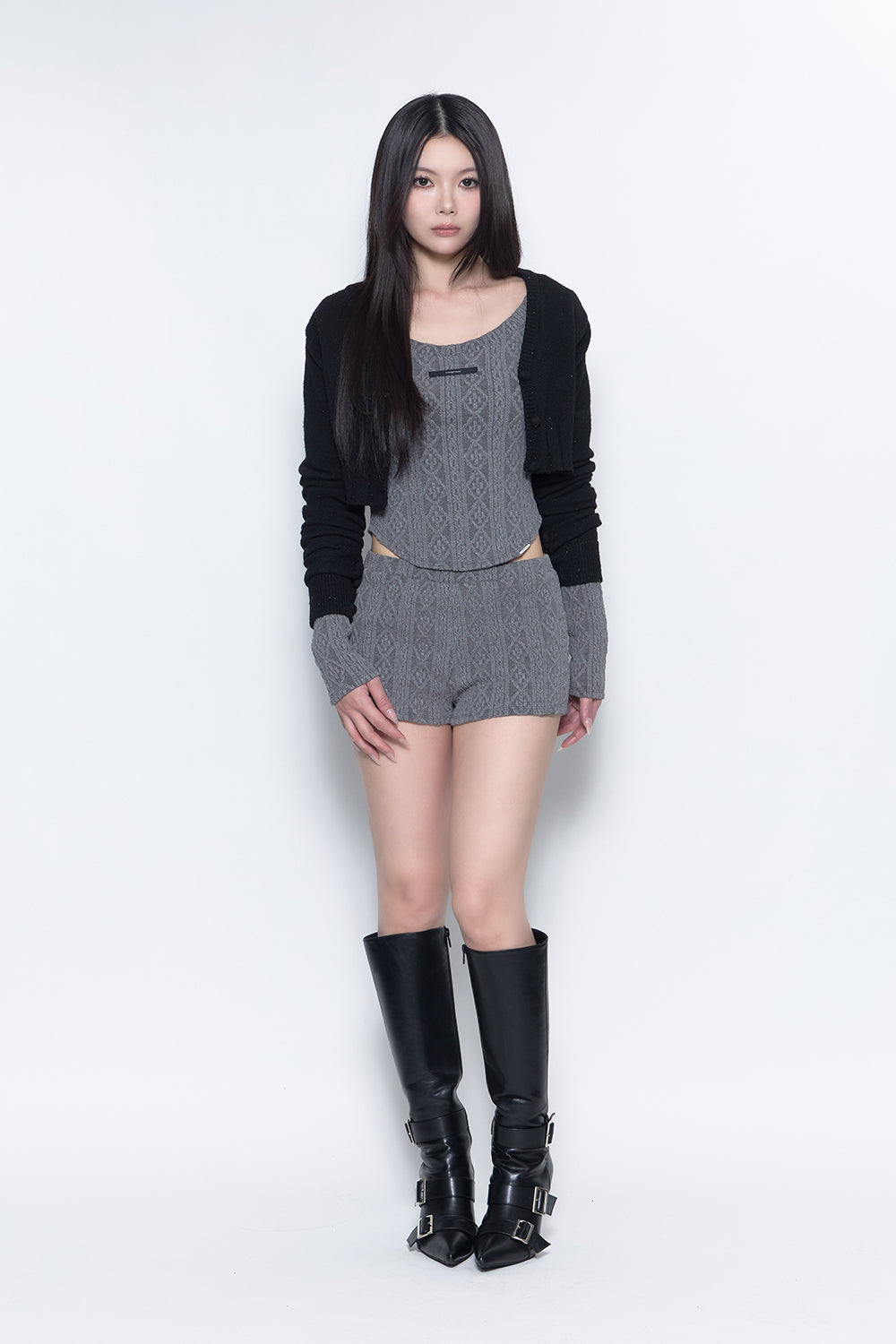 S cable knit ensemble