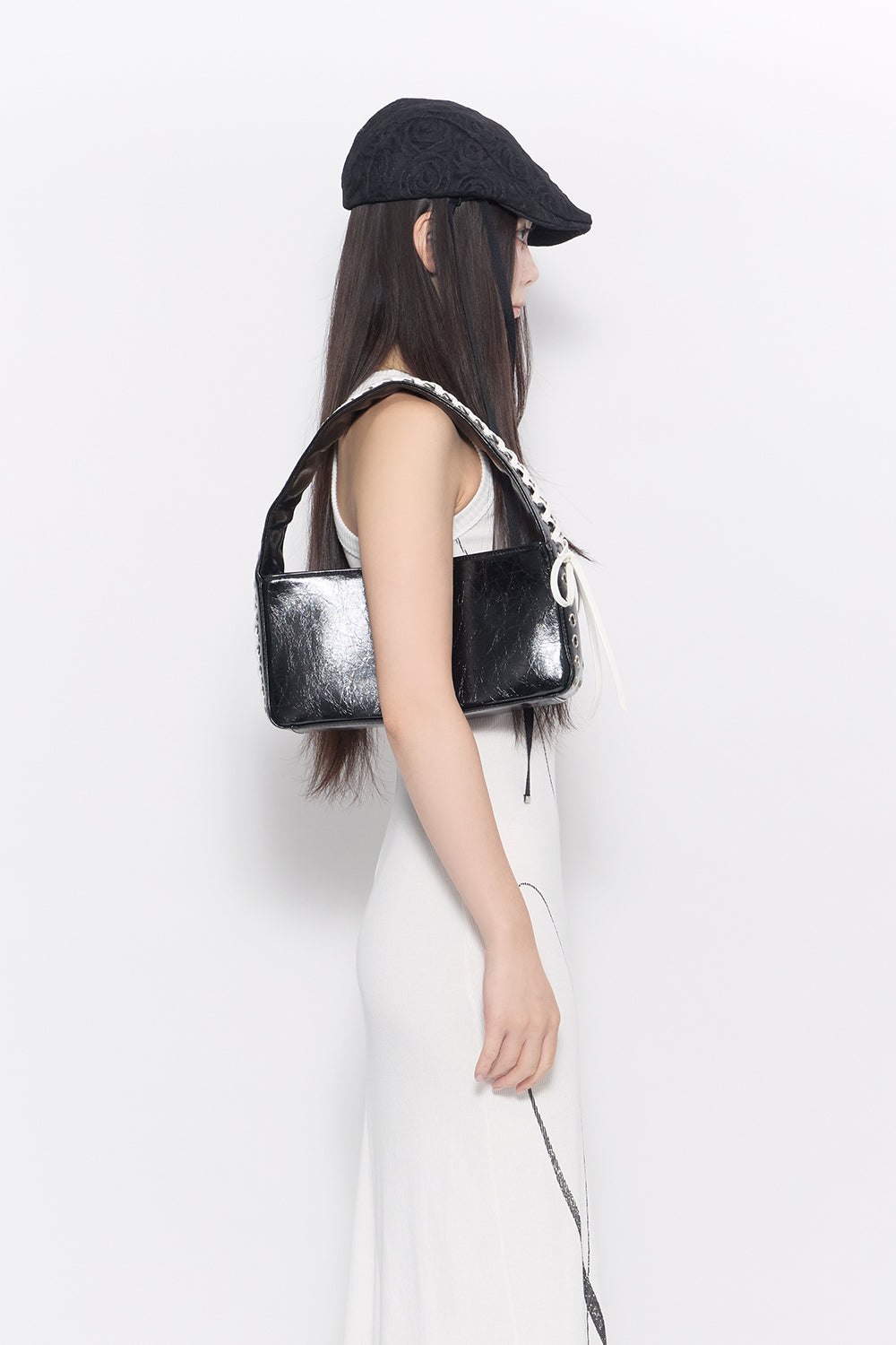 corset laced bag