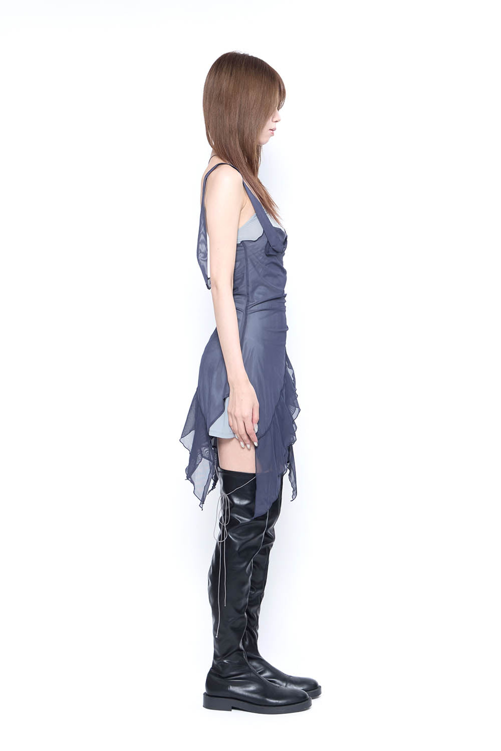 S ruffle tulle dress