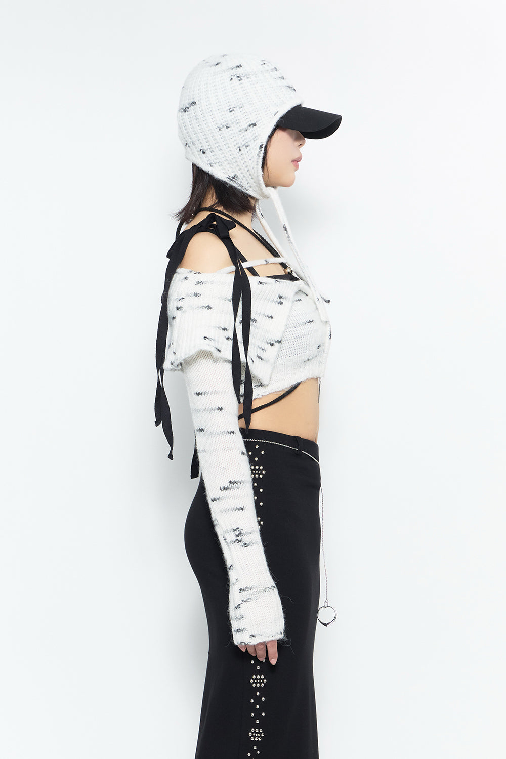 earflap twist knit set