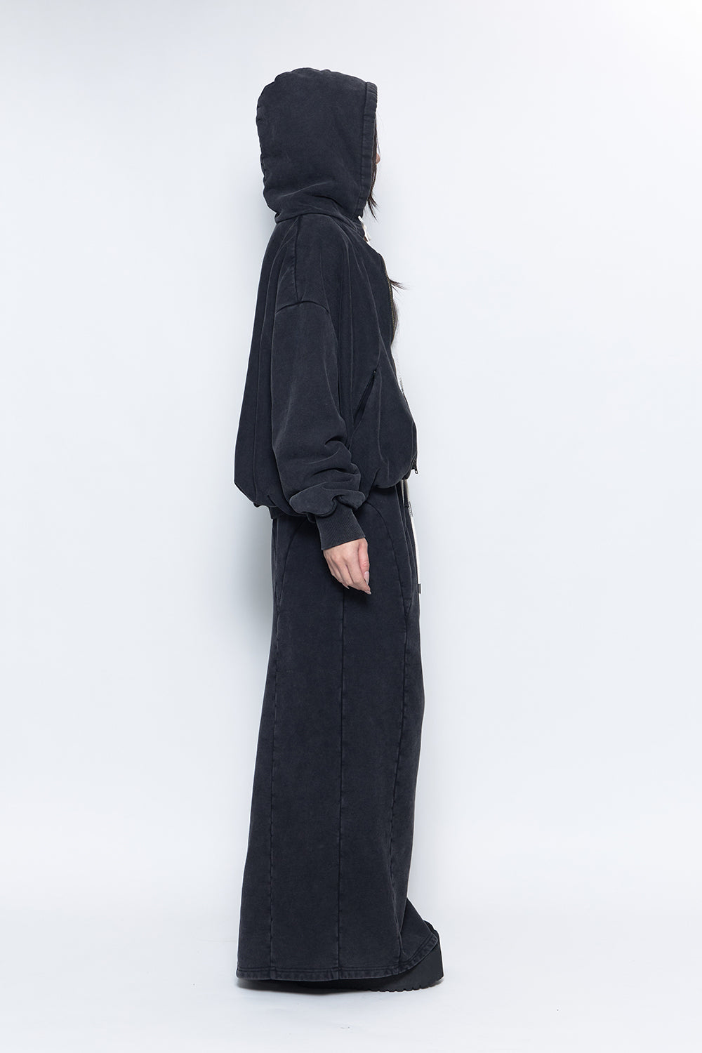 S slit line sweat skirt