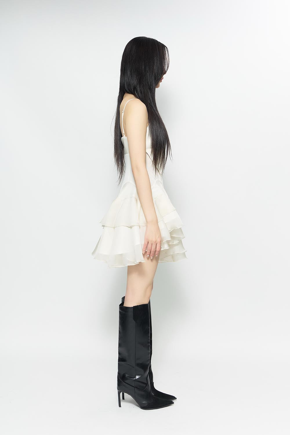 【THEREDTHREAD】 S layered dress bug check THEREDTHREAD / ザレッドスレッド】S layered dress bug check