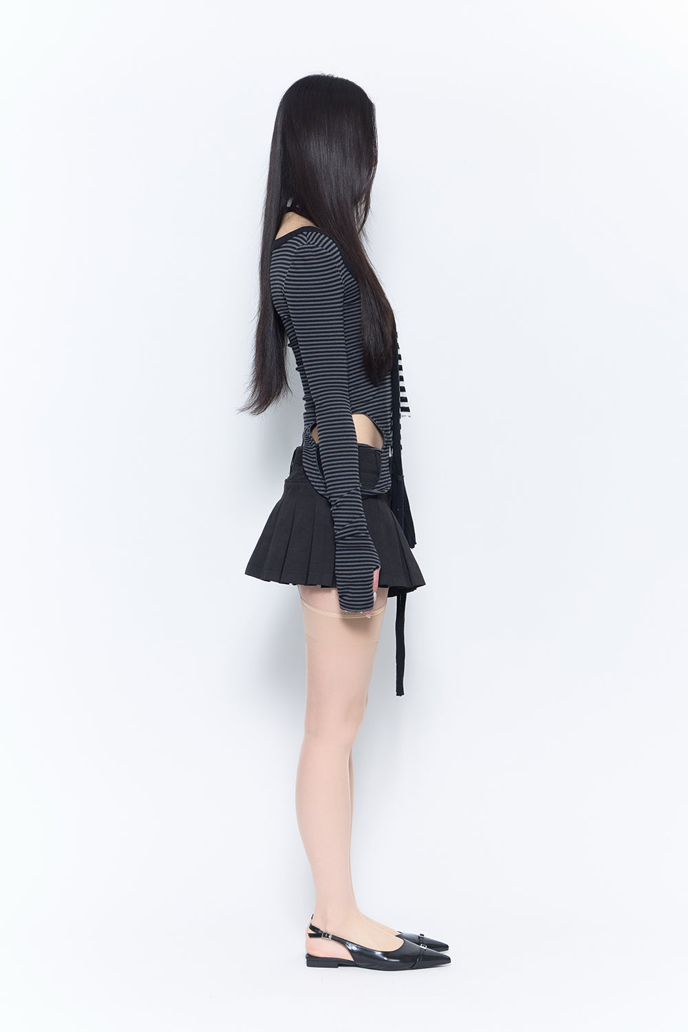 THEREDTHREAD / ザレッドスレッド】pleated skirt mini