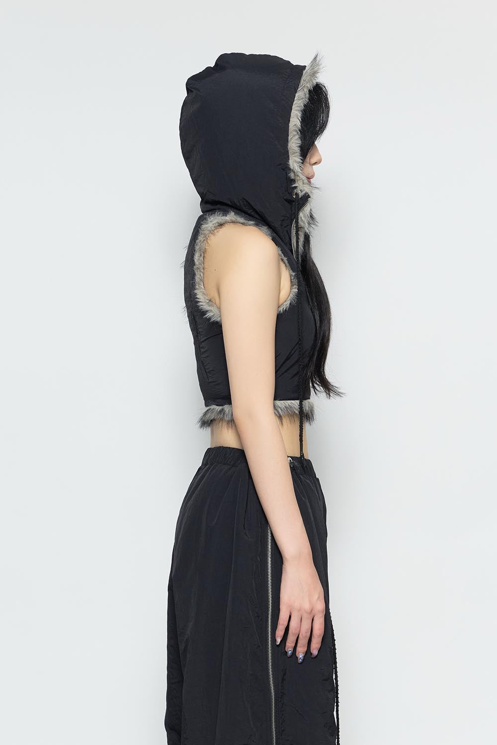 S flip fur vest