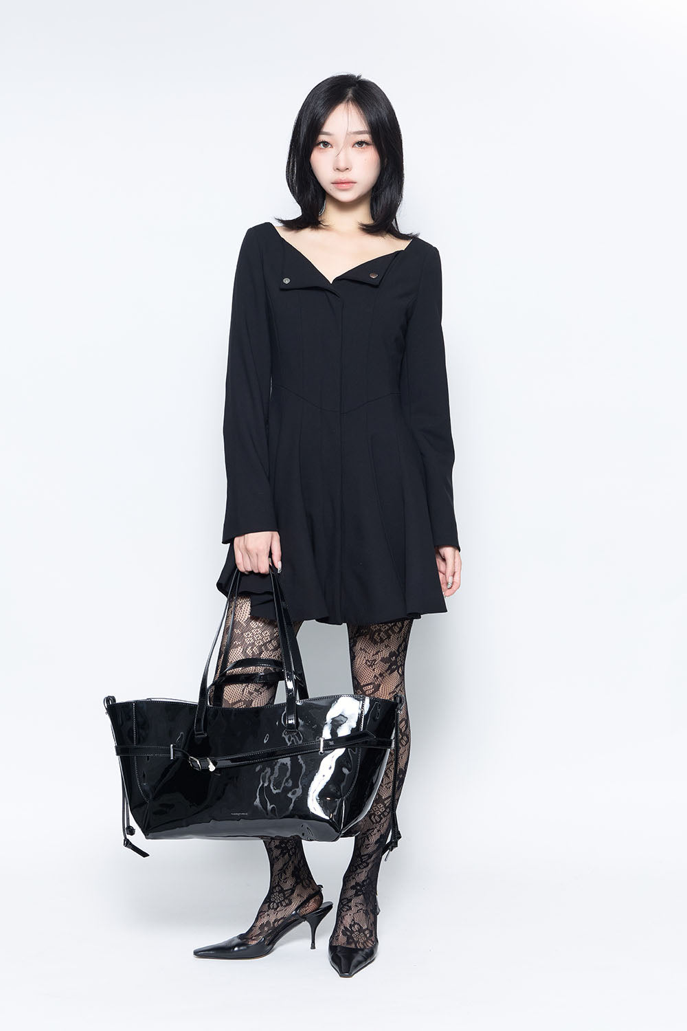 S tailored flare dress mini