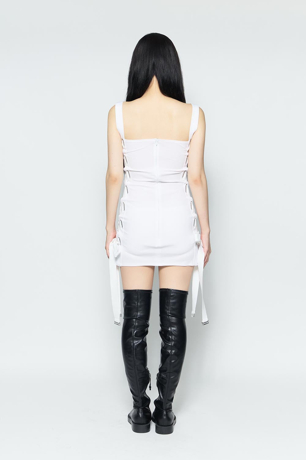 THEREDTHREAD / ザレッドスレッド】S contrast jersey dress mini