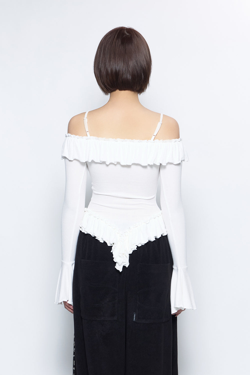 S ruffle trim tops