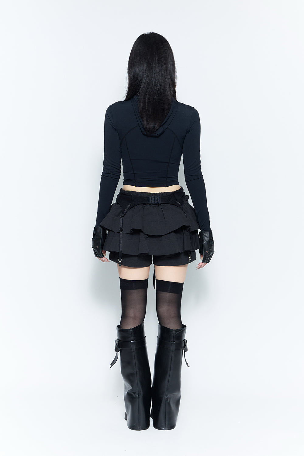 THEREDTHREAD】airy tiered skirt mini