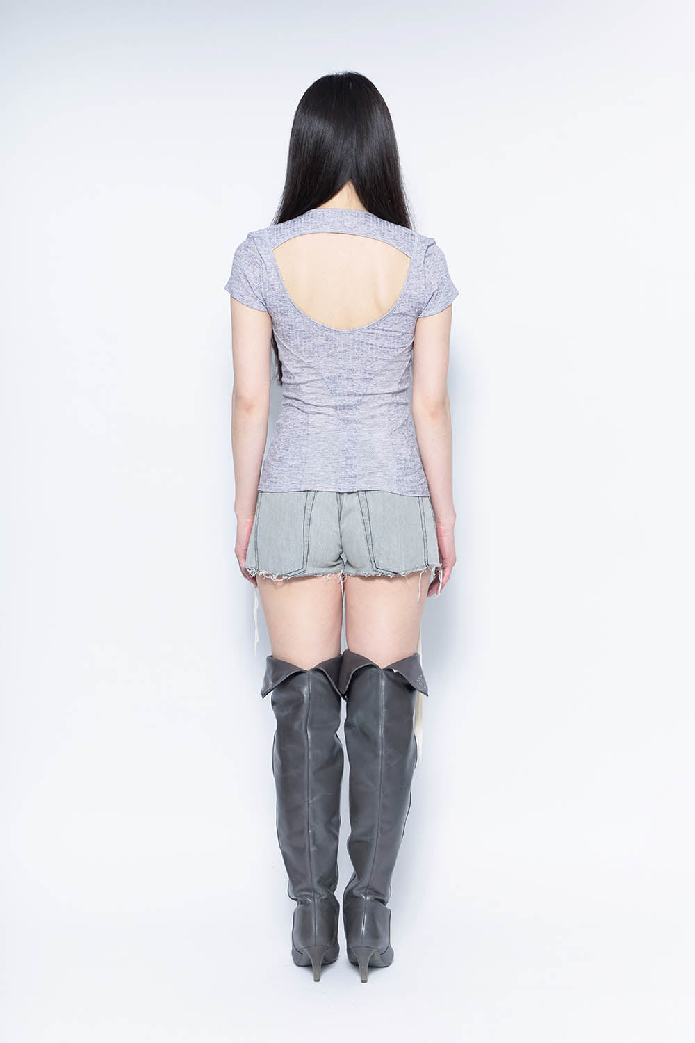 THEREDTHREAD / ザレッドスレッド】S garter denim shorts