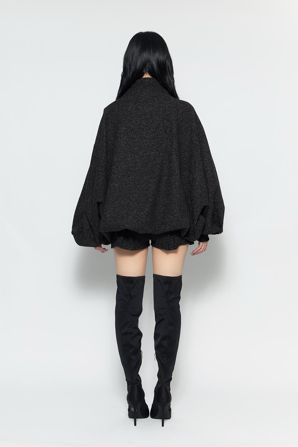 S tweed structure shorts