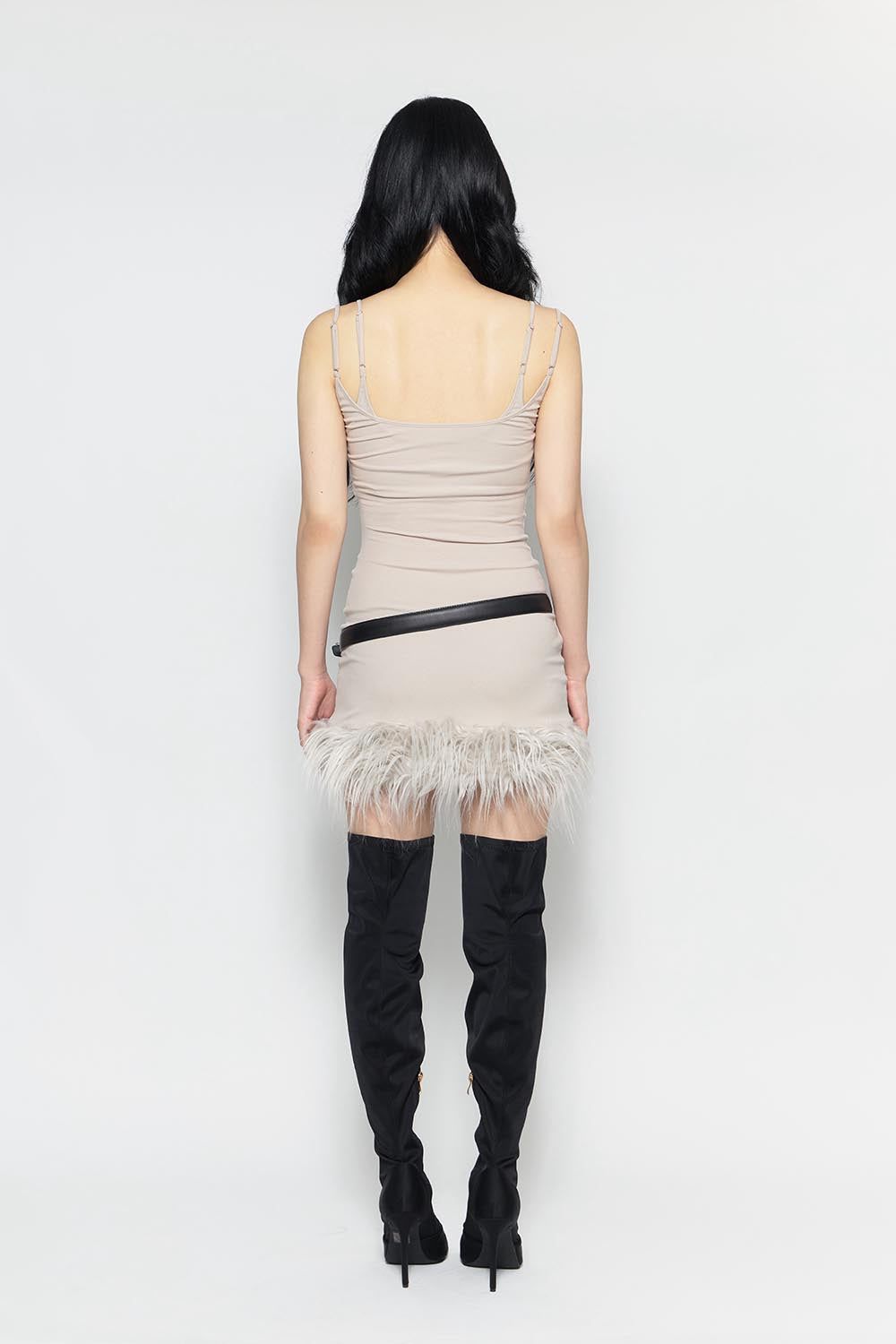 THEREDTHREAD / ザレッドスレッド】S layered fluff dress mini