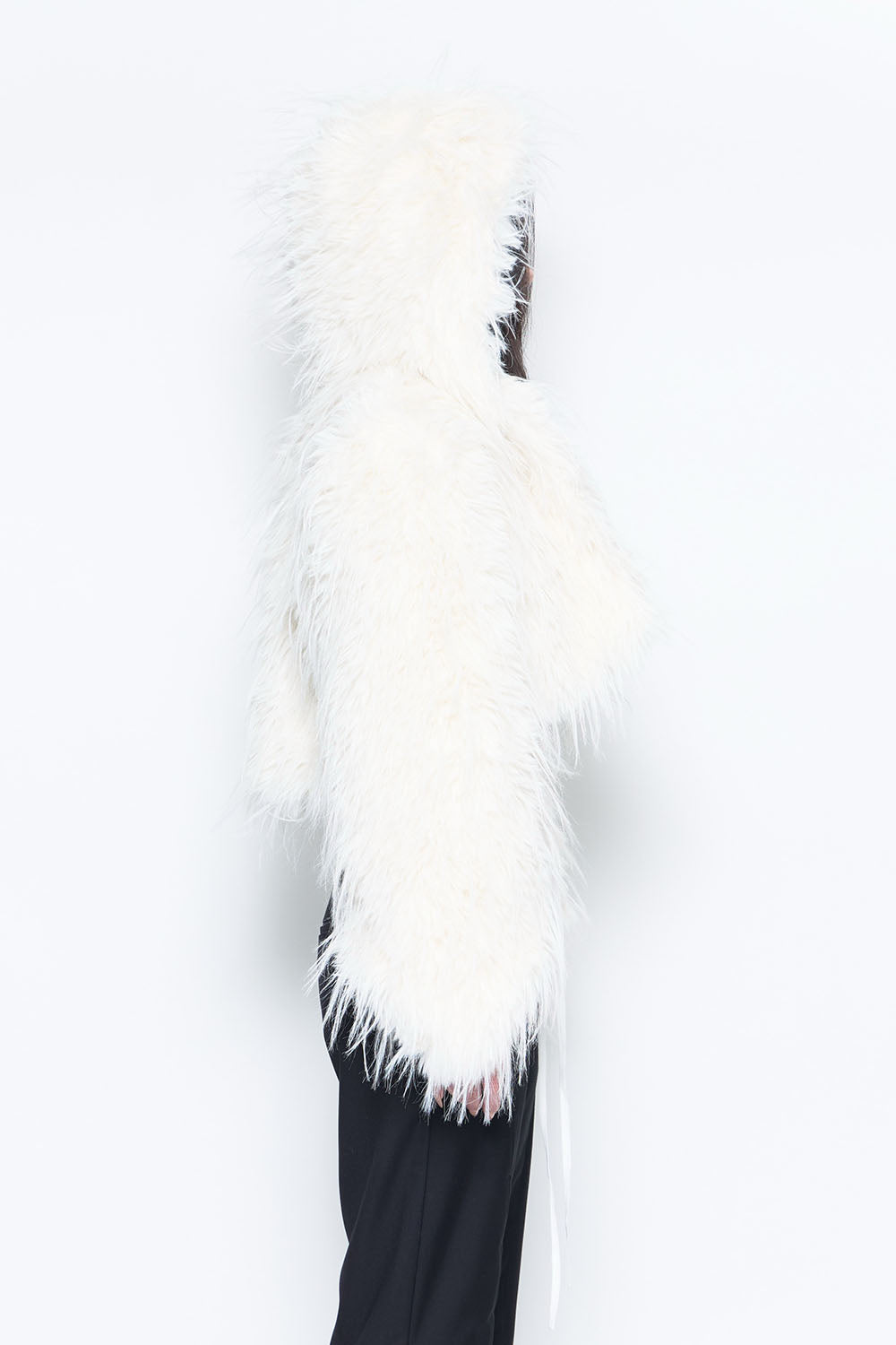 S fur hooded jacket