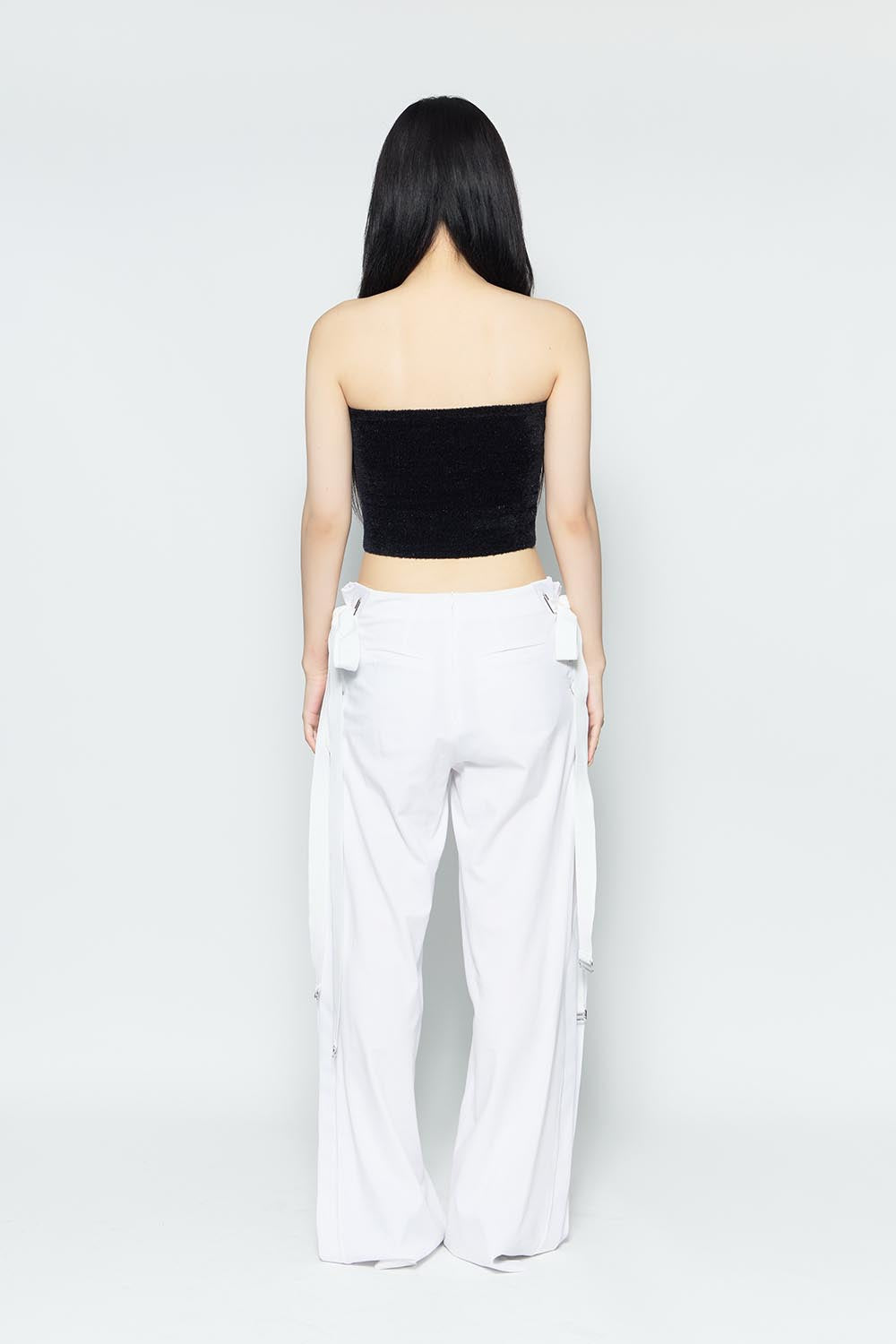 S loose fit contrast pants
