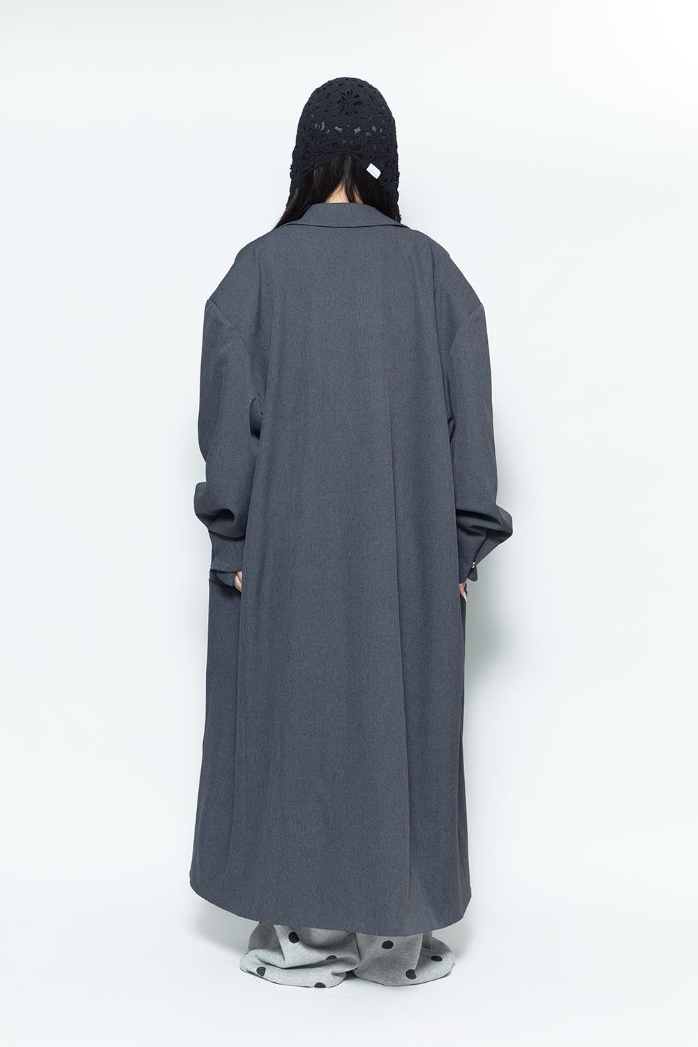 THEREDTHREAD S maxi tailored coat グレー THEREDTHREAD / ザレッドスレッド】S maxi tailored coat