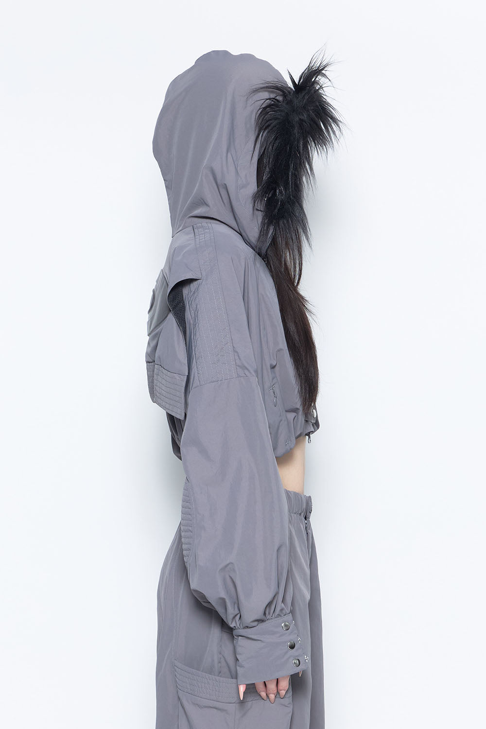 S eyelet nylon jacket