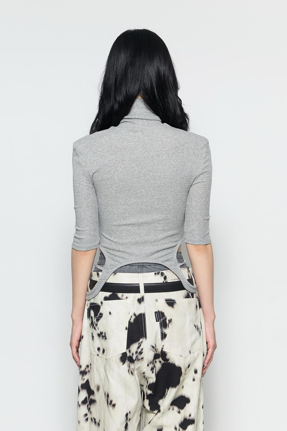 トップス theredthread S loop drape tops black THEREDTHREAD S loop drape tops black THEREDTHREAD / ザレッド