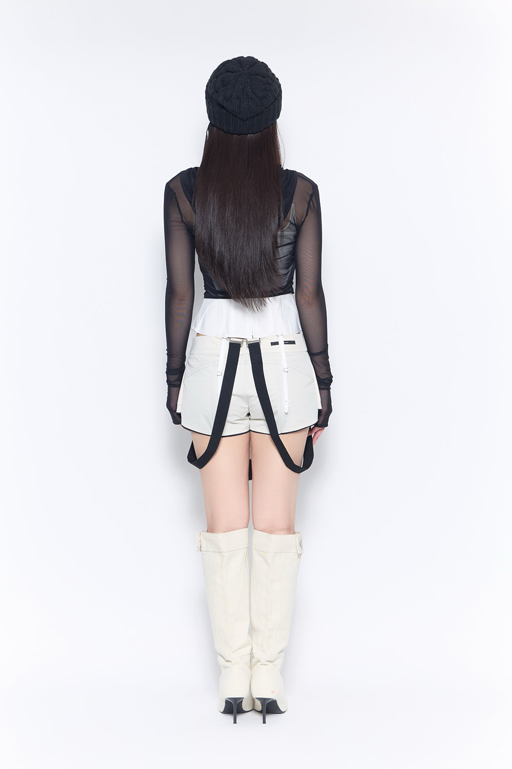 draped  suspender shorts