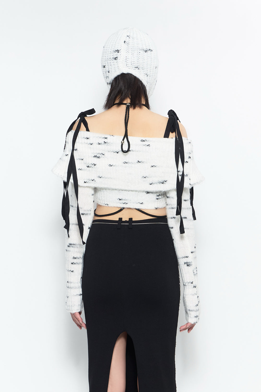 earflap twist knit set