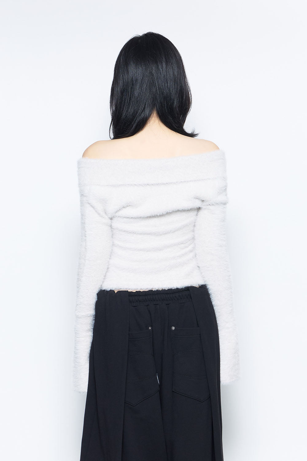 S fluffy knit tops