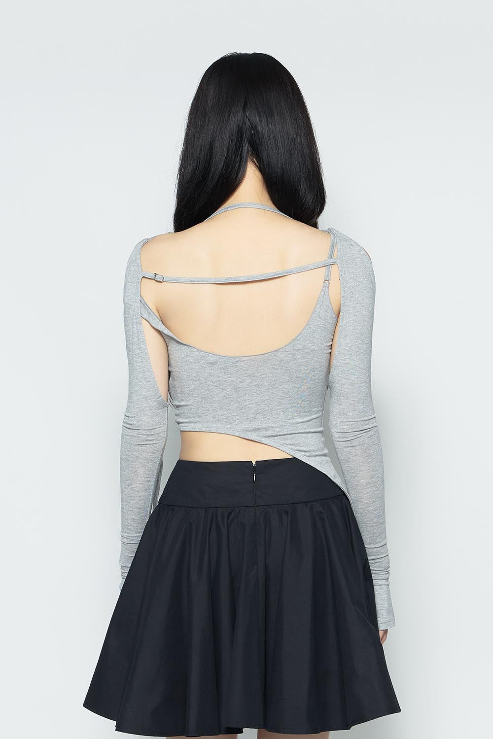 S asymmetric halter tops