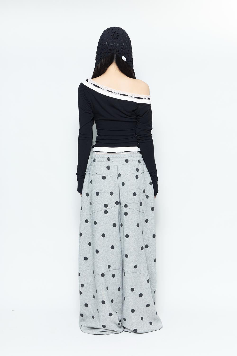 S dot sweat wide pants