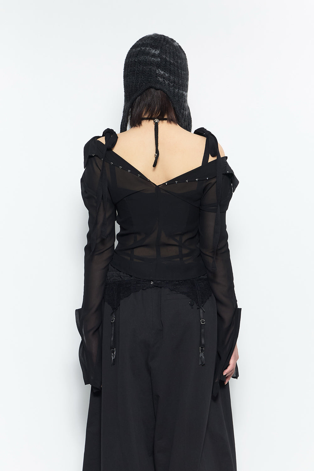 THEREDTHREAD / ザレッドスレッド】metal trim shirt