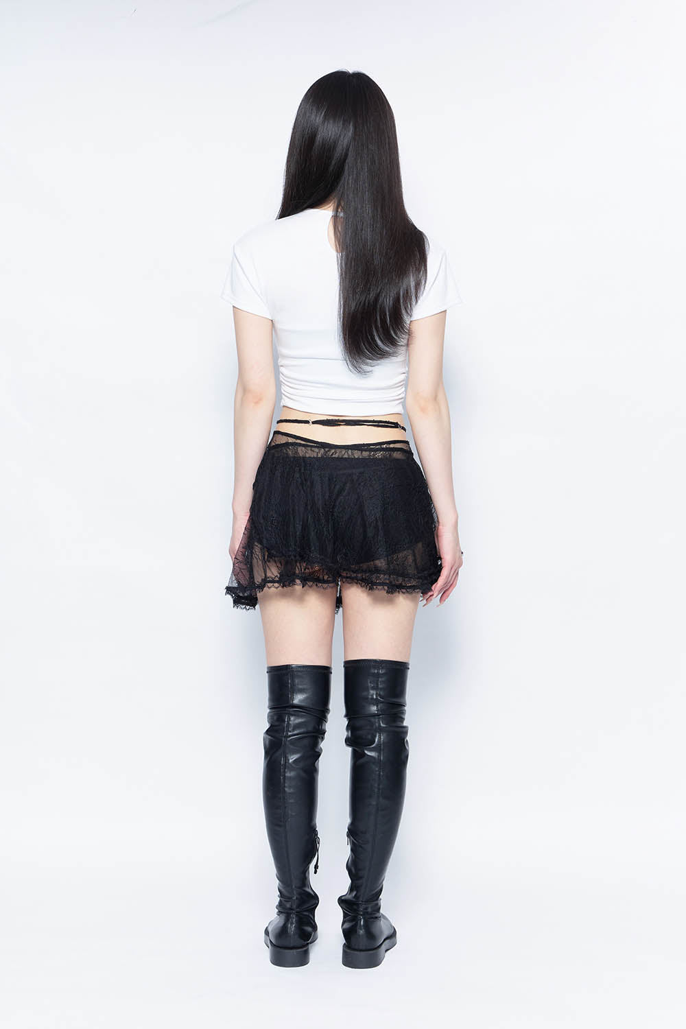 THEREDTHREAD / ザレッドスレッド】S wrap flower skirt mini