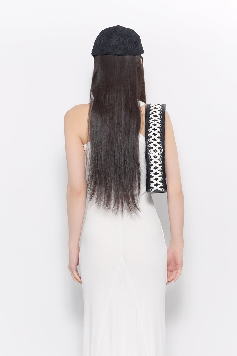 corset laced bag