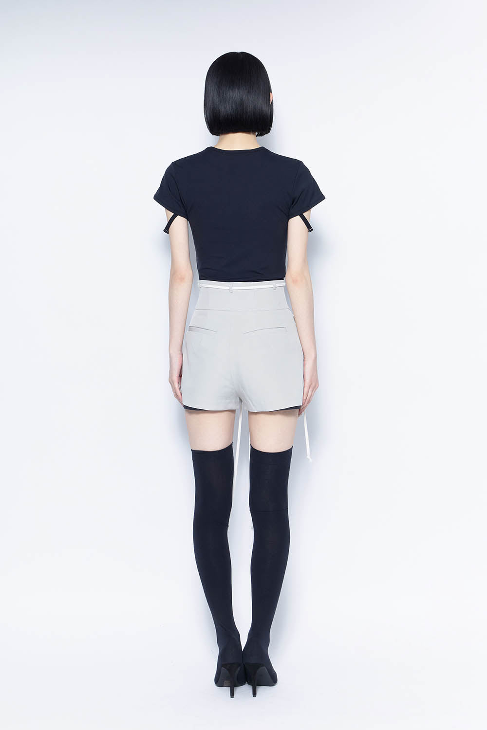 パンツ theredthread S lace up shorts black M THEREDTHREAD / ザレッドスレッド】S lace up shorts