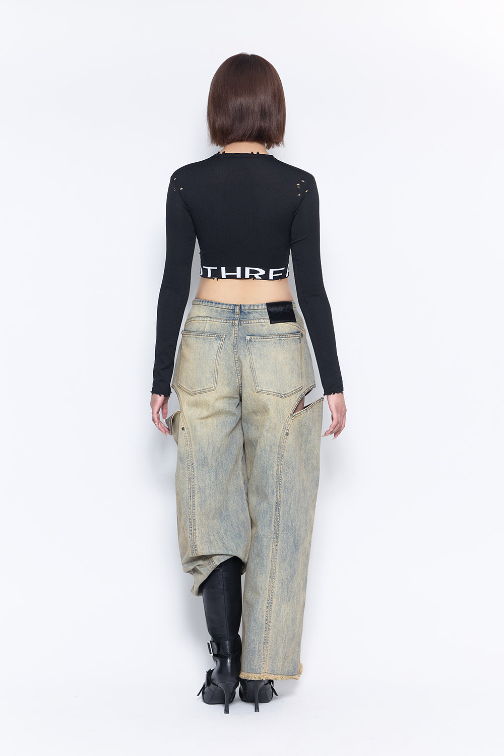 パンツ theredthread S cutting denim 2 black THEREDTHREAD / ザレッドスレッド】S cutting denim 2