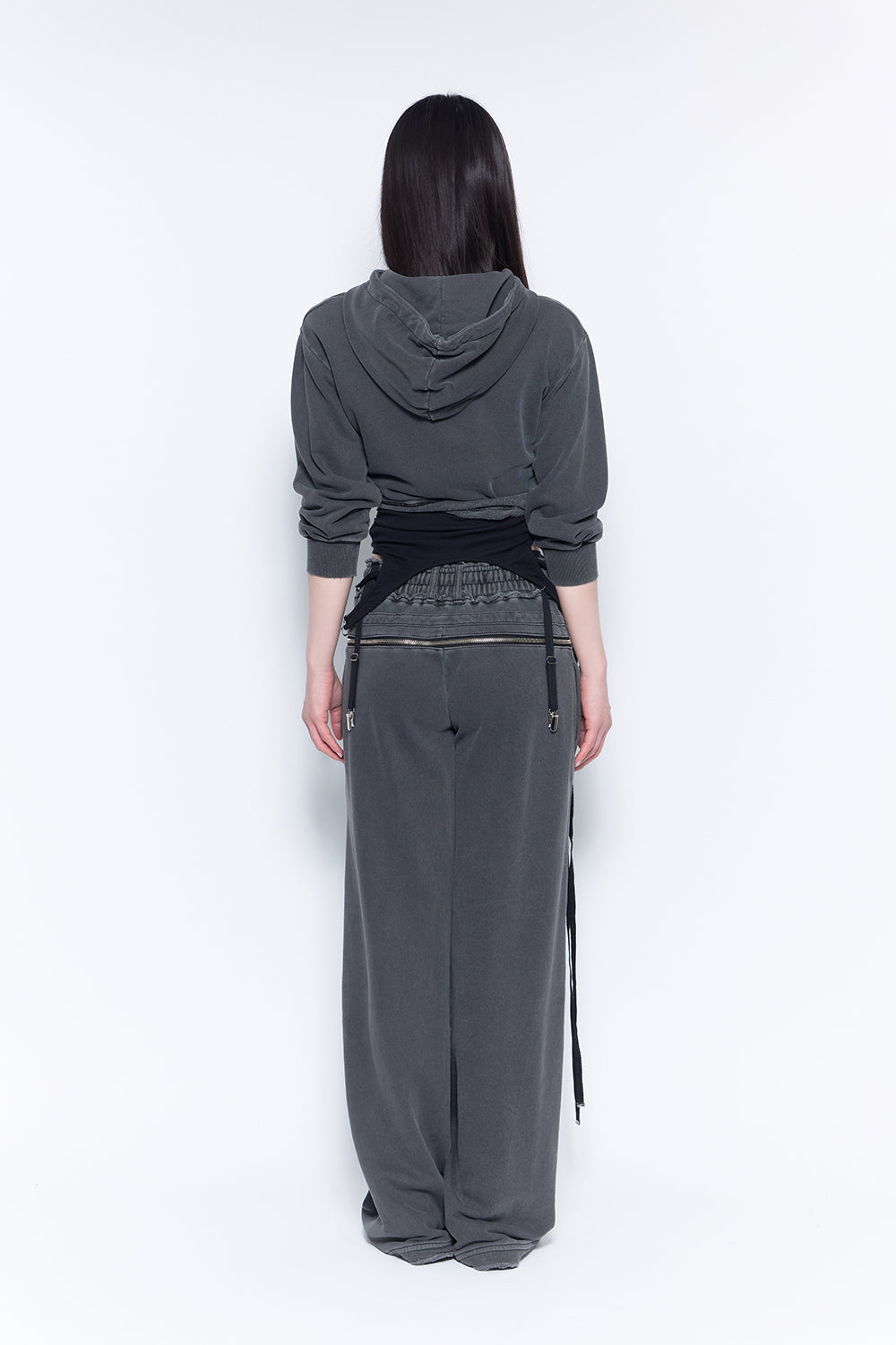 garter zip sweat pants