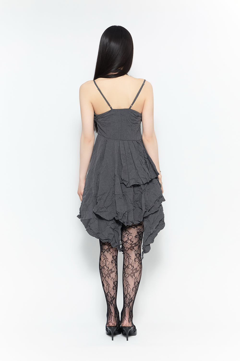 crinkled layered dress