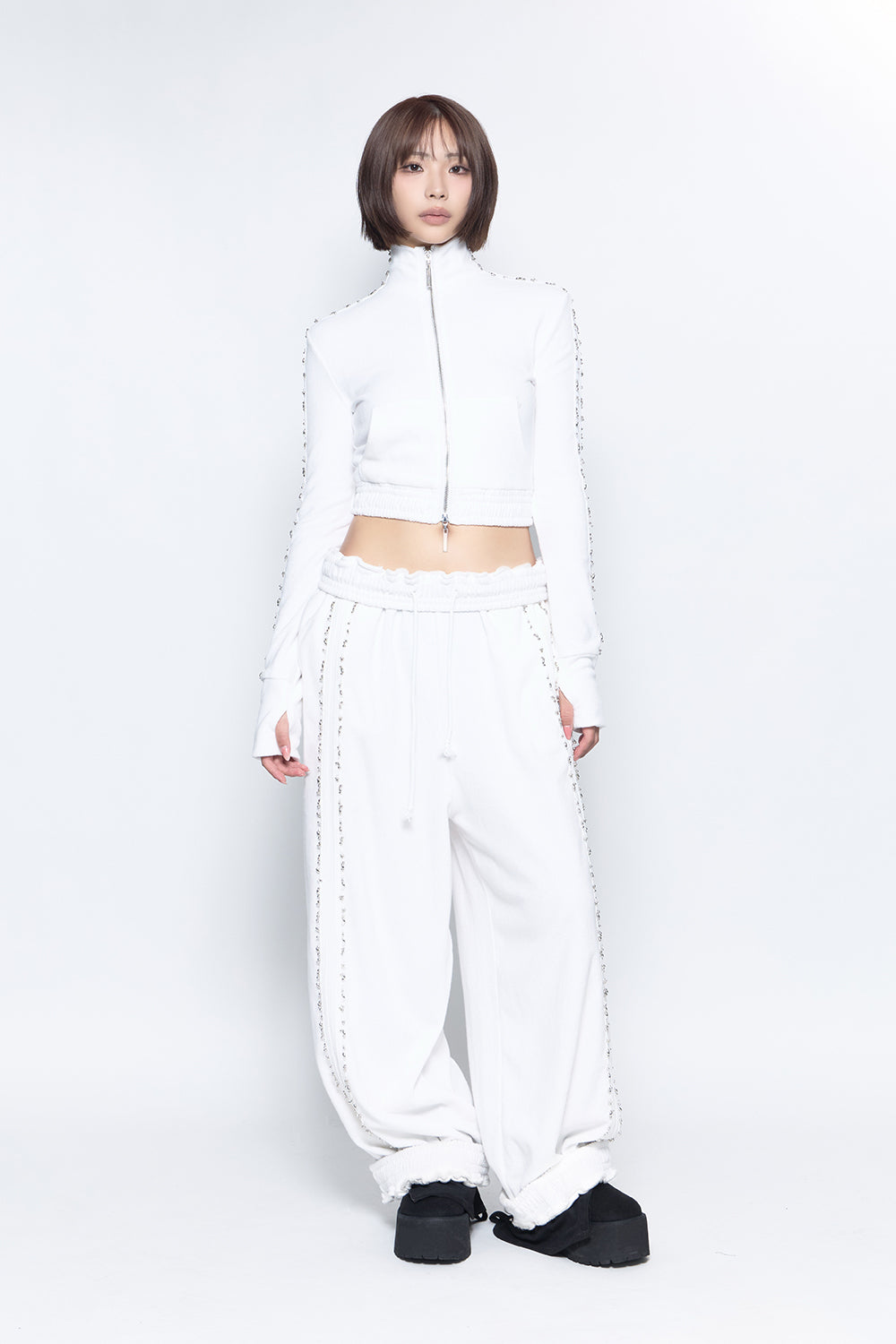 S beaded track pants