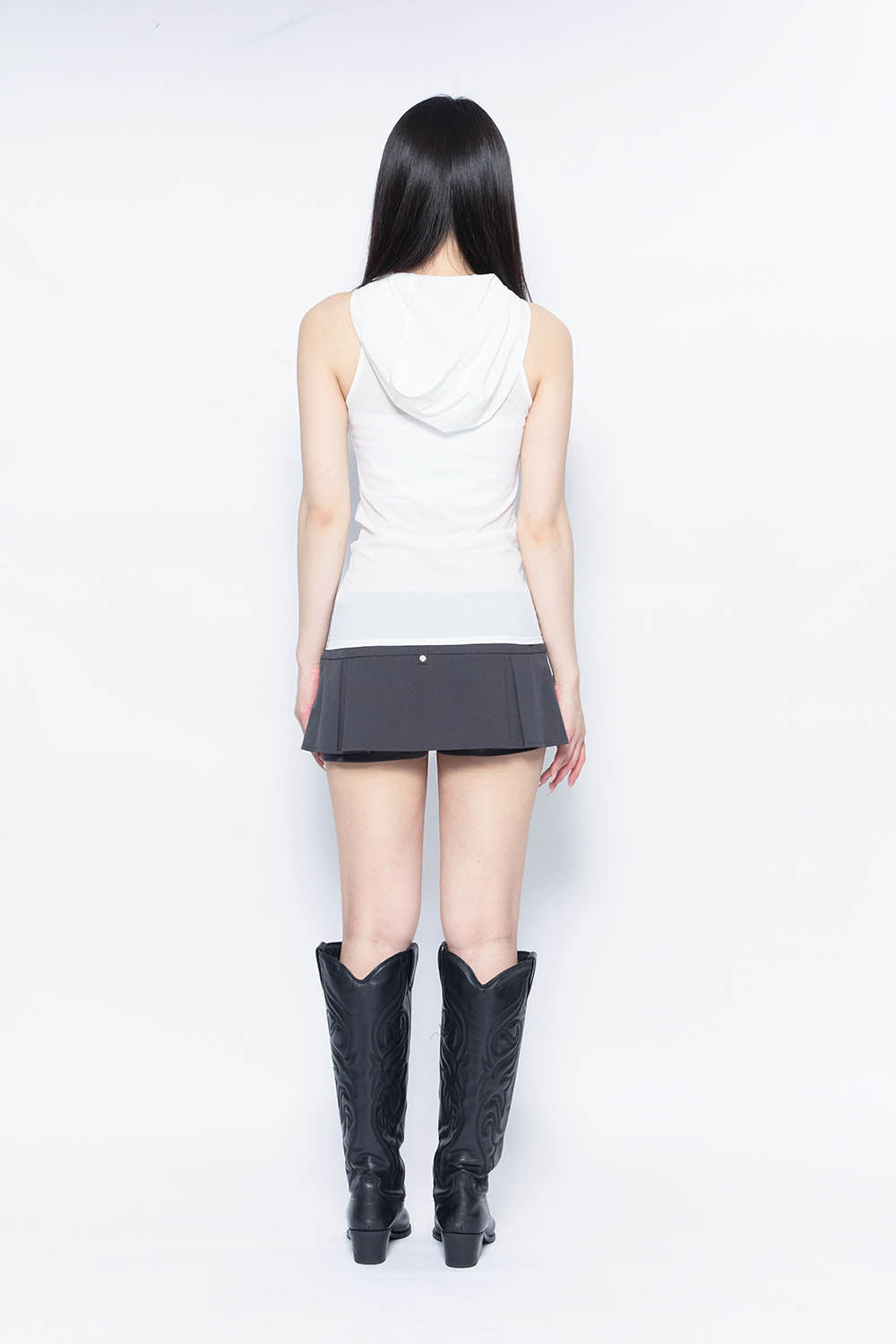 THEREDTHREAD S pierce skirt mini グレー THEREDTHREAD / ザレッドスレッド】S pierce skirt mini