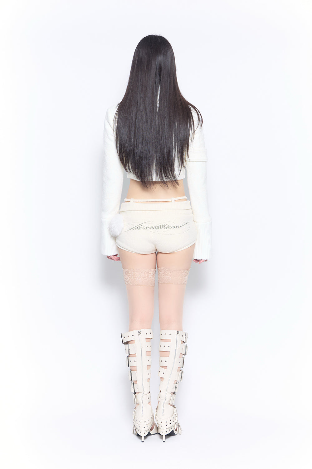 script knit shorts