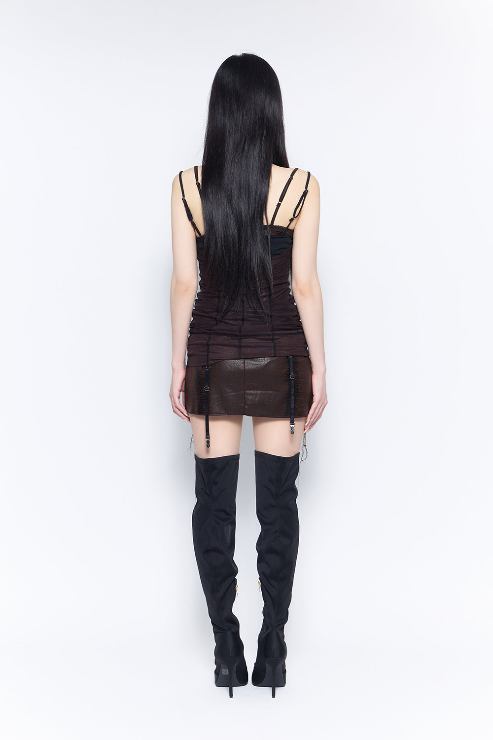 veil layered dress mini