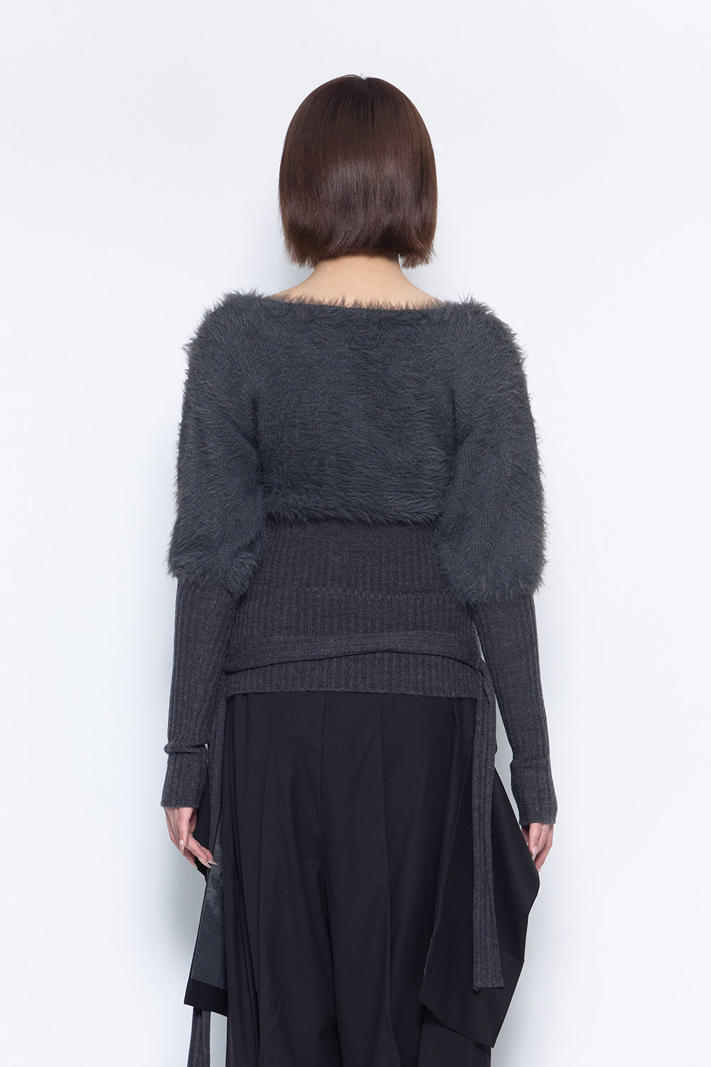 S contrast zip knit