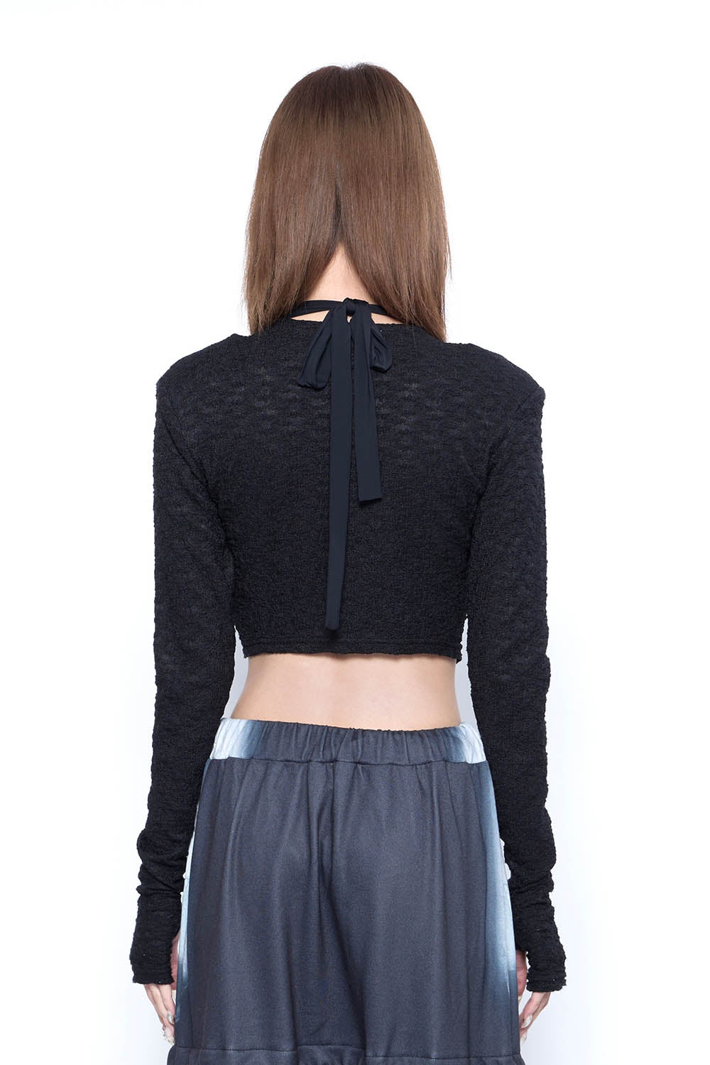 トップス THEREDTHREAD S lace up cardigan THEREDTHREAD】S lace up cardigan