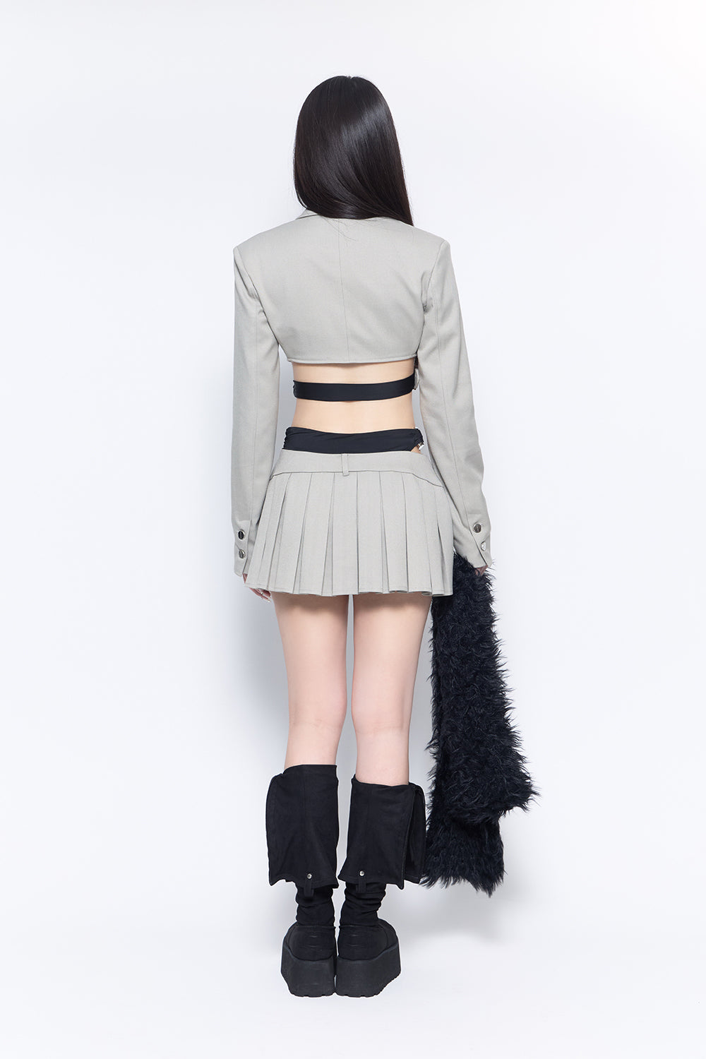 S ring pleats skirt full