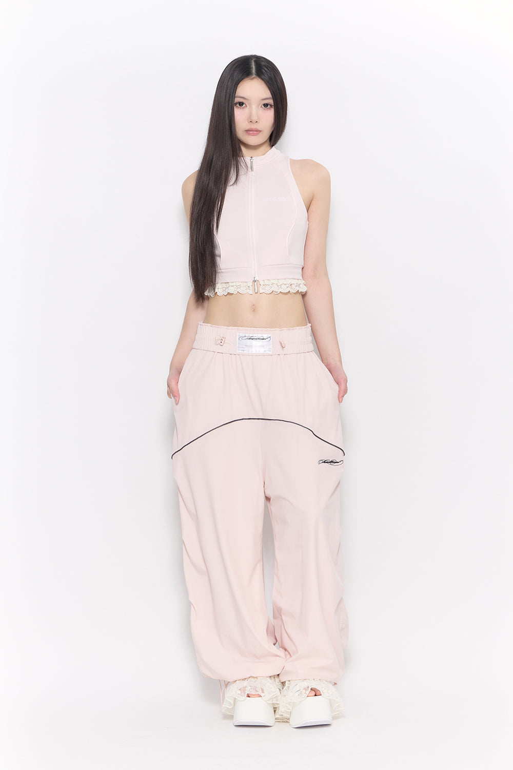 nylon jersey pants lace