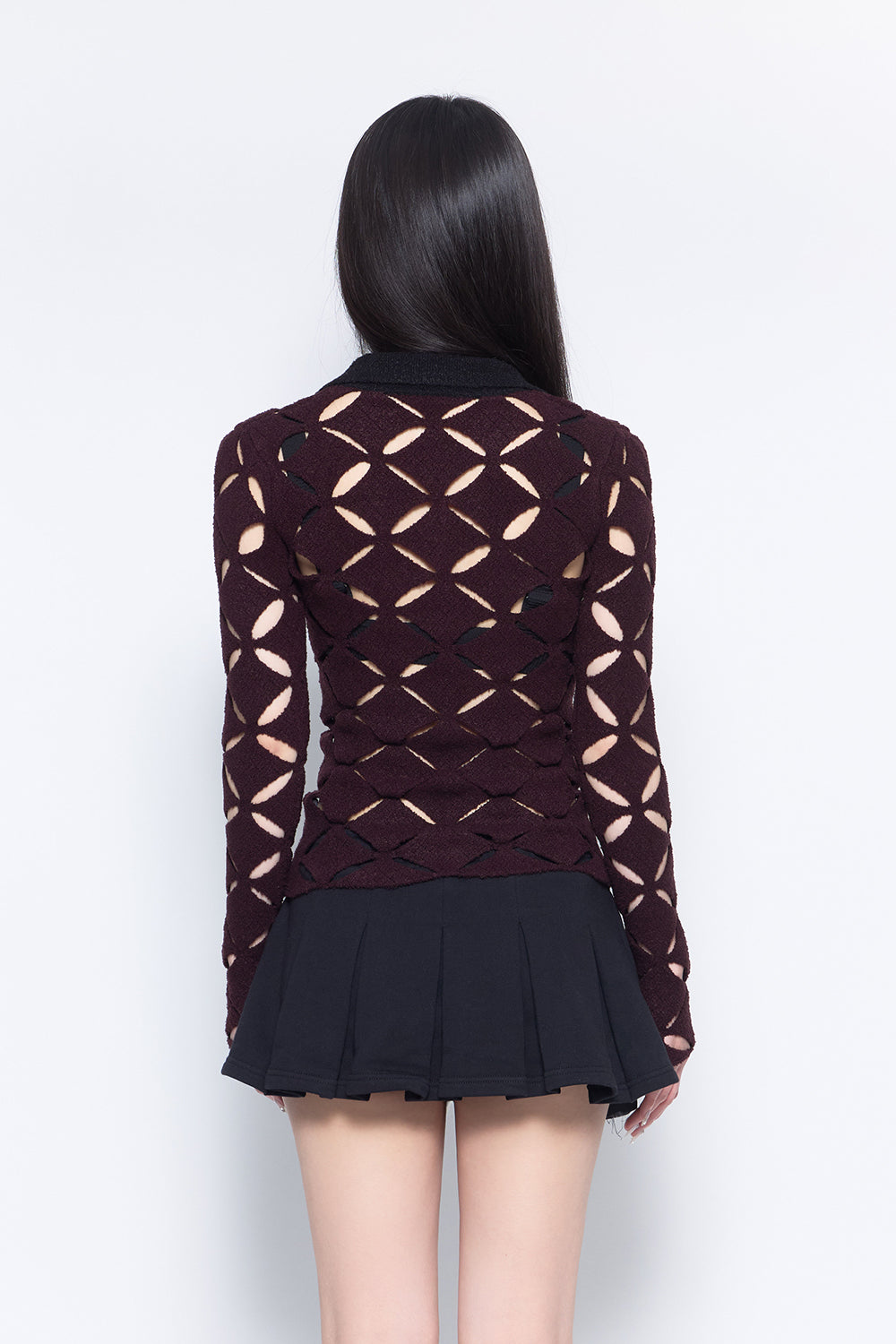 S knit fit tops repeat petal